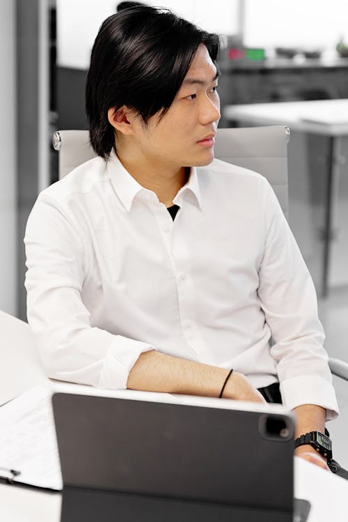 A Young Businessman in the Office