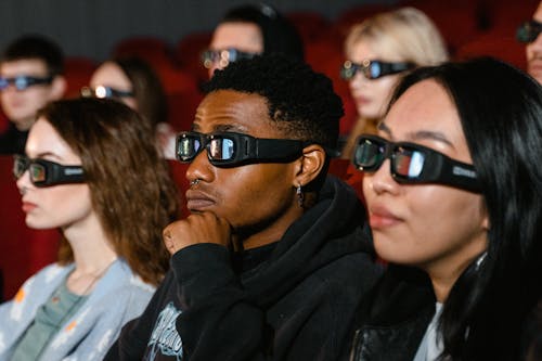 People Wearing 3D Glasses