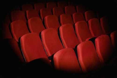 Red and Black Chairs in the Movie Theater