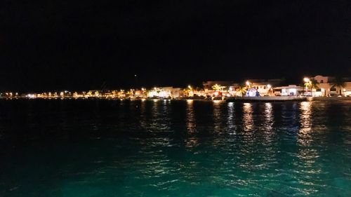 Free stock photo of city lights, night, sea Stock Photo