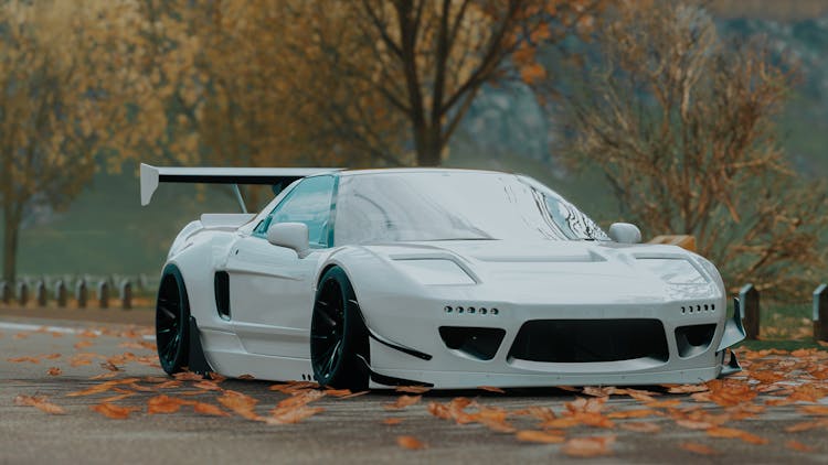 White Car On The Road