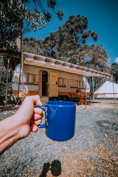 Taza De Cerámica Azul