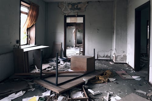Kostenloses Stock Foto zu am boden zerstört, home interior, katastrophe