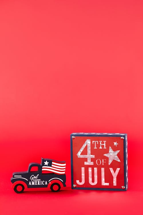 Fotos de stock gratuitas de 4 de julio, bandera estadounidense, coche