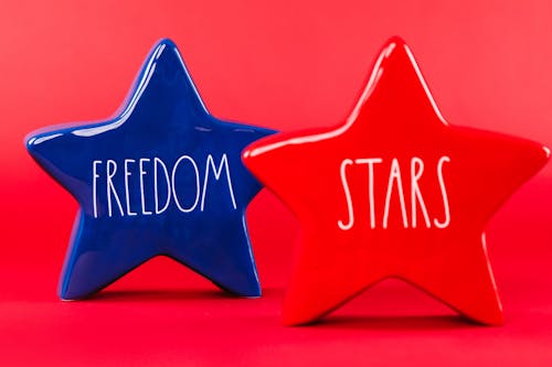 Freedom and Stars Printed on Star Shape Figurines
