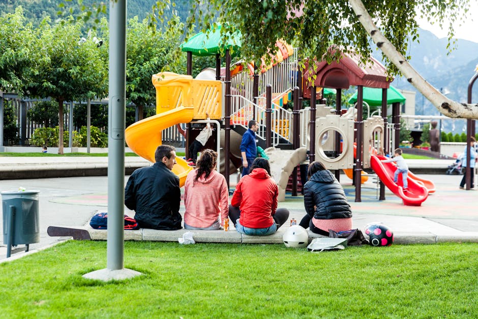 hanging out at a playground