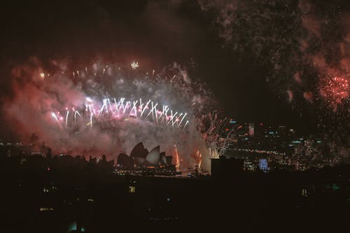 Fotobanka s bezplatnými fotkami na tému budovy opera v Sydney, dym, festival