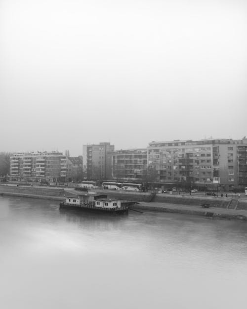 Free stock photo of city view, danube river, foggy