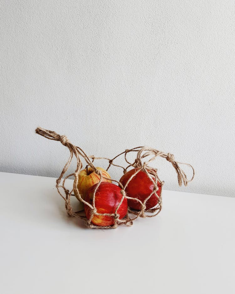 Red Apples In A Basket