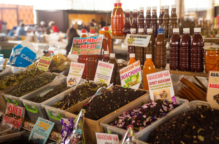 Assorted Food On Display 