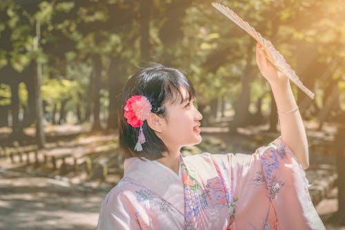 Бесплатное стоковое фото с азиатка, девочка, кимоно
