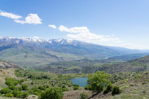 Green Mountains Under the Blue Sky