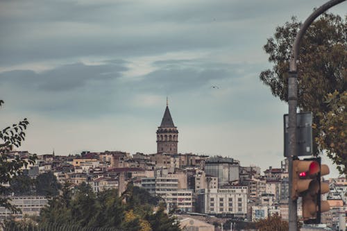 Cityscape with Galata Tower in Istanbul 