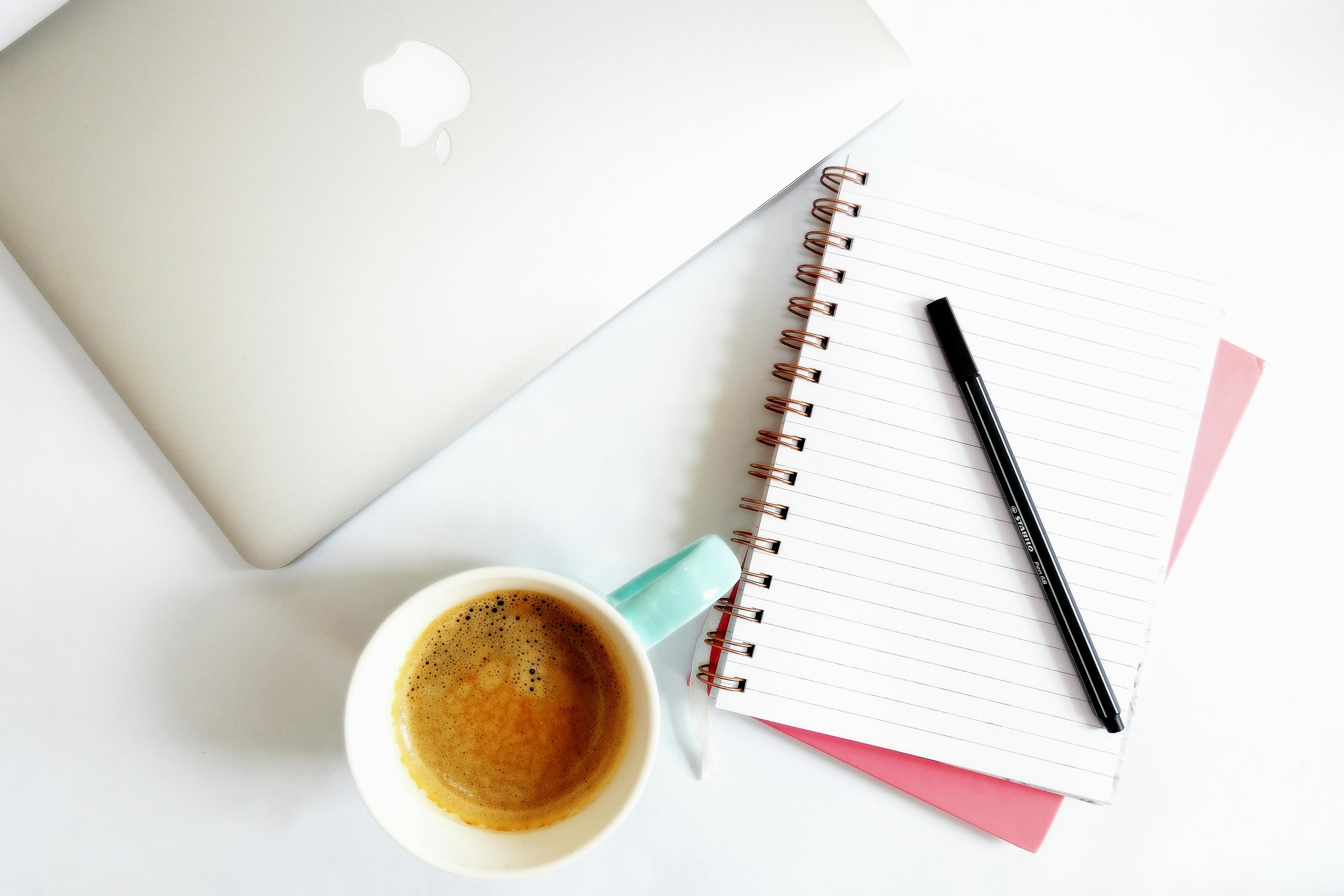 Free stock photo of coffee, cup, desk