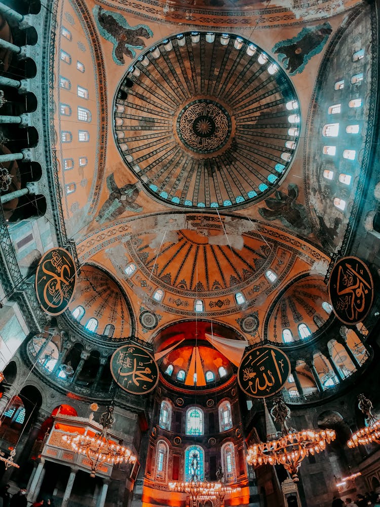 Ceiling In The Hagia Sophia Grand Mosque