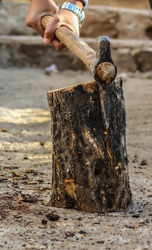 Photography of a Person Chopping Wood