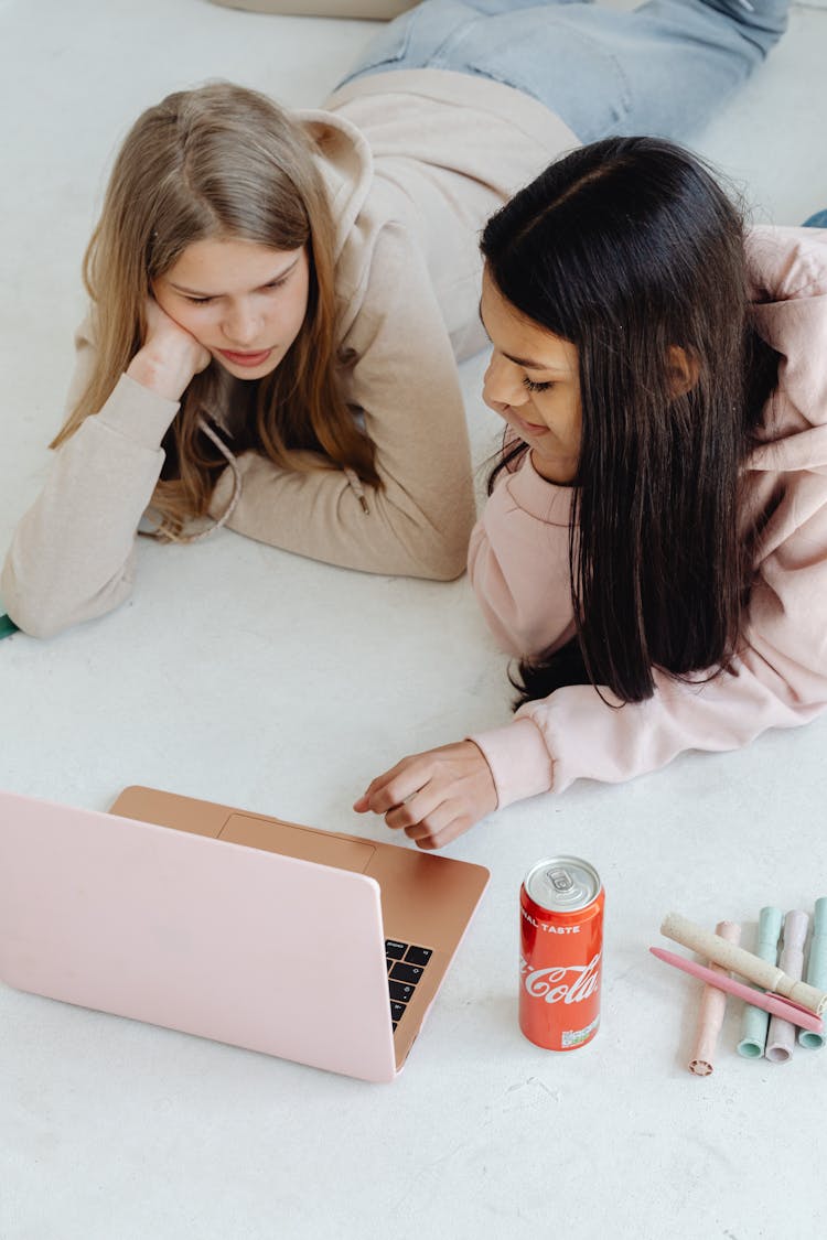 Young Women Using A Laptop