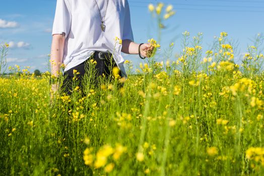 Person Standing on Field
