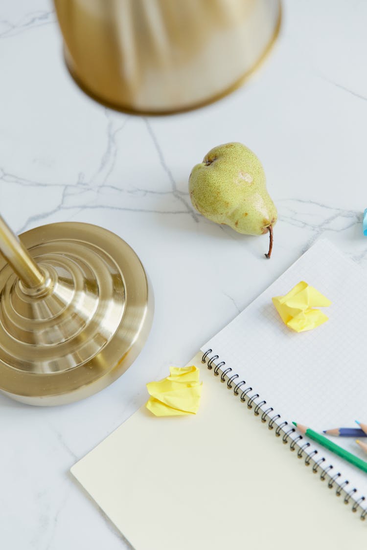 White Notebook On The Table