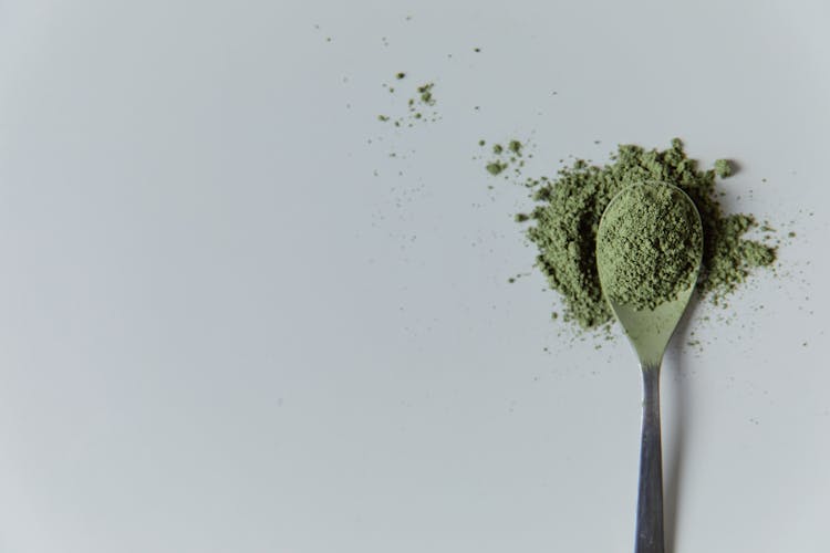 Photo Of Matcha Powder On A Spoon