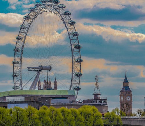 Foto De London Eye Y Big Ben Tower