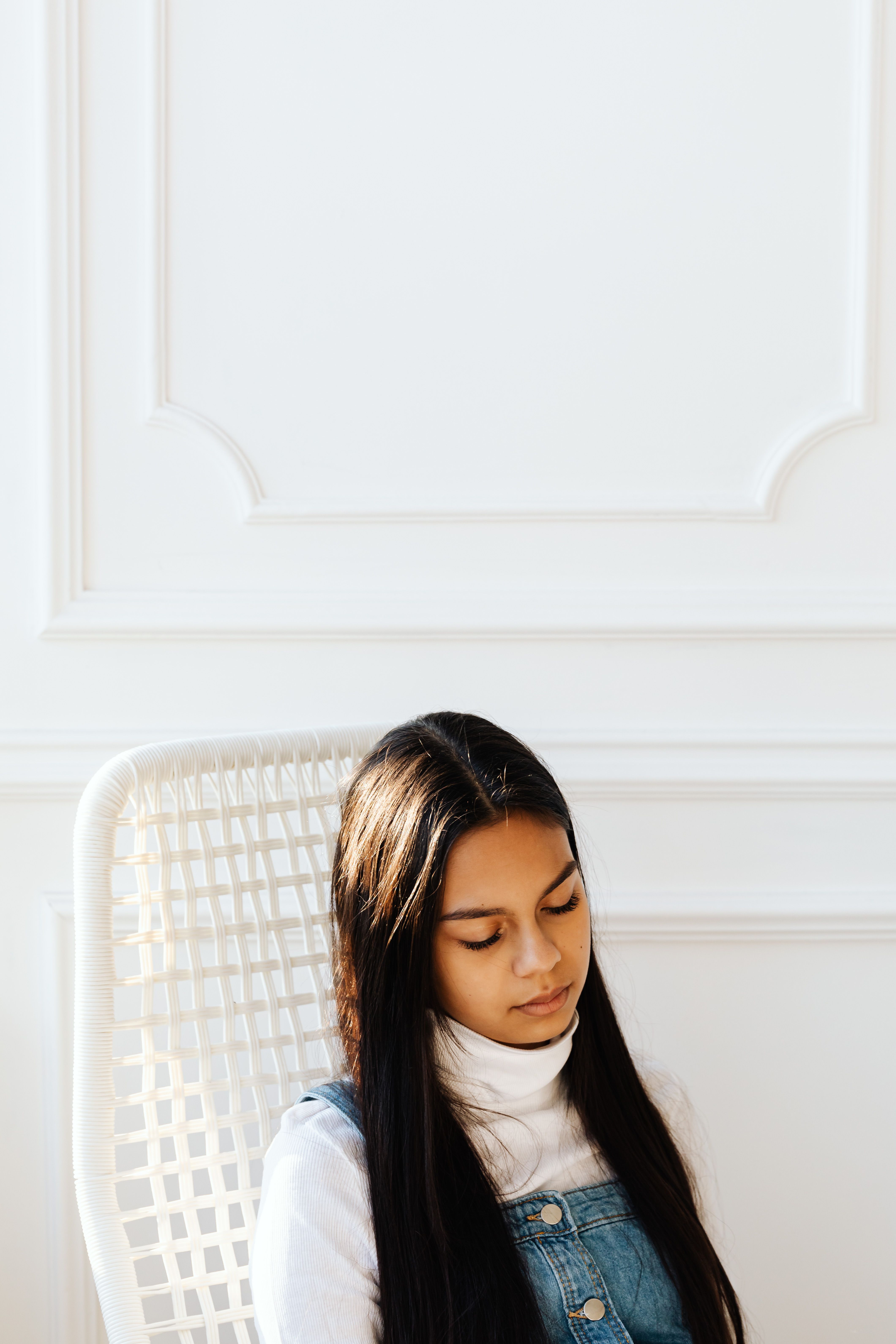 Close-Up Photo Of A Lady Sitting While Her Eyes Closed · Free Stock Photo