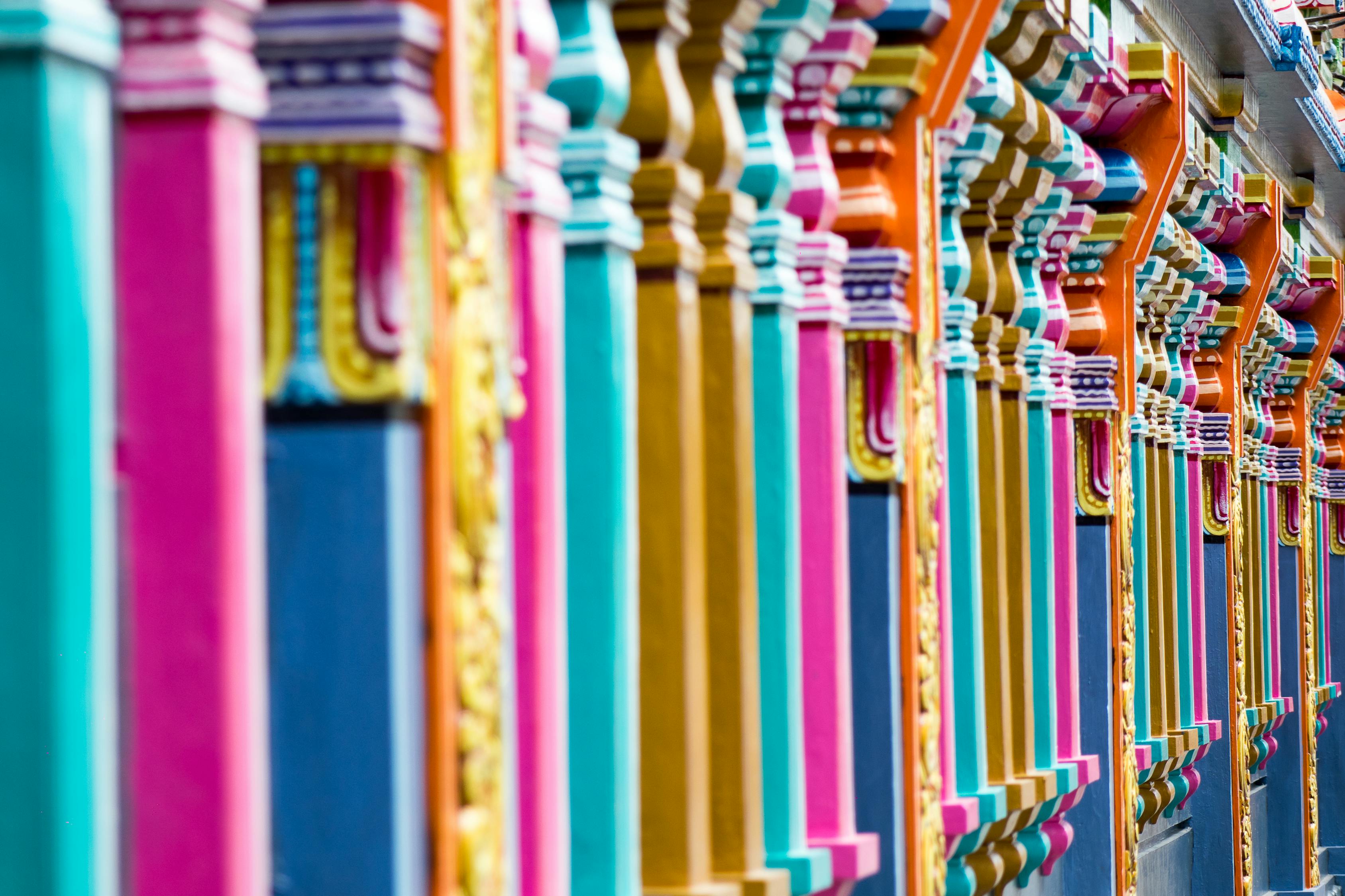 Colorful Columns ¡ Free Stock Photo