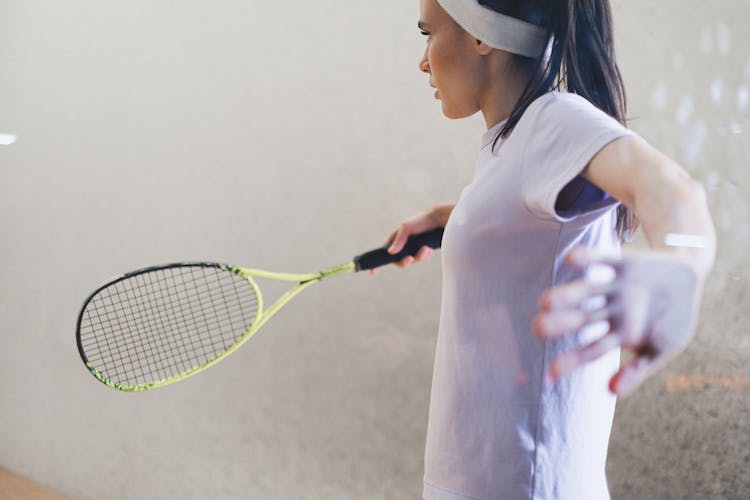 A Woman Playing Tennis