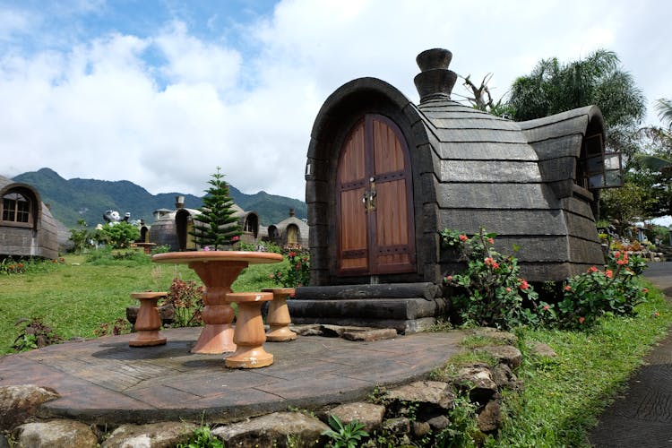 Wooden Cottages In Tourist Resort