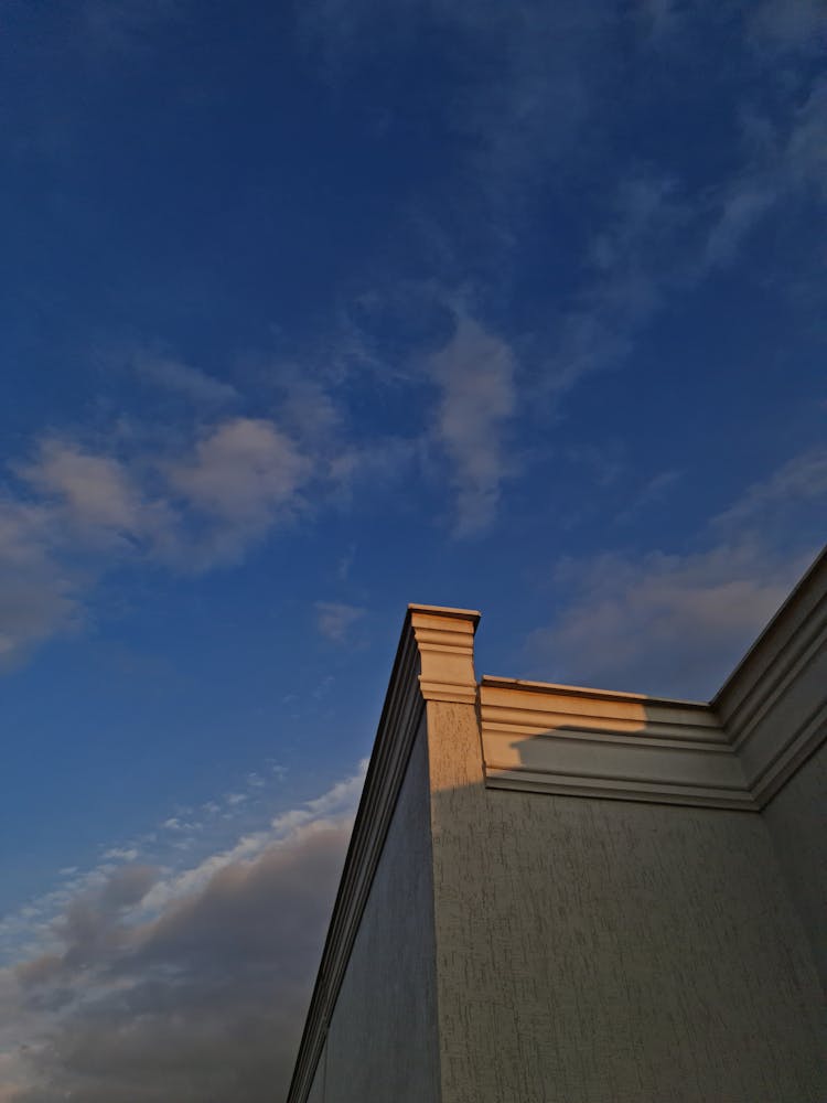 Top Of A Building Low Angle Shot