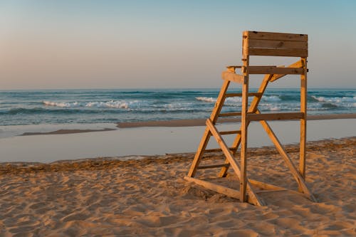 A Wooden Lifeguard Tower by the Seashore