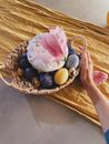 Colored Eggs in a Basket