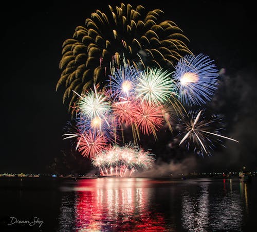 Foto profissional grátis de fogos de artifício no céu