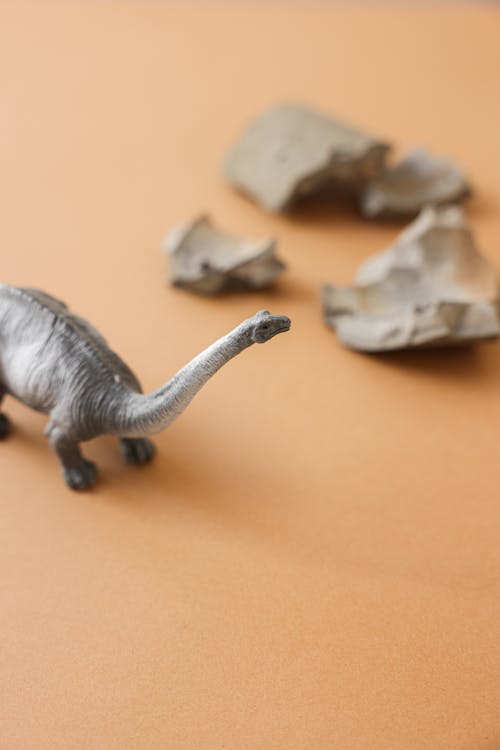 Close-up of a Dinosaur Toy Figurine 