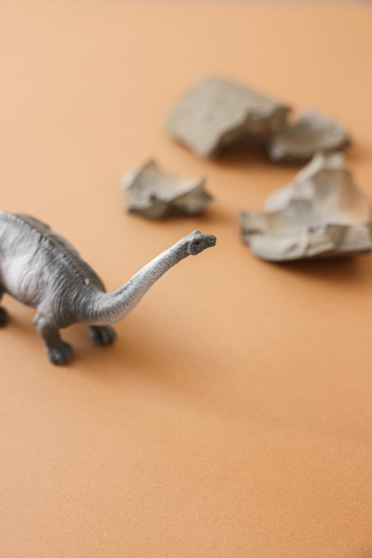 Close-up Of A Dinosaur Toy Figurine 