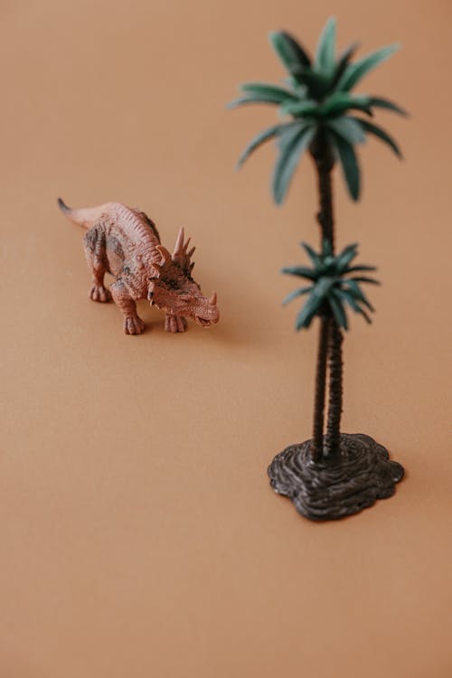 Plastic Dragon and Miniature and Tree