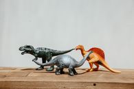 Gray and Orange Dinosaur Figurine