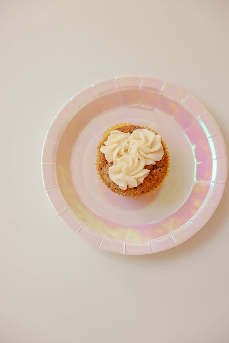 A Cupcake With Icing