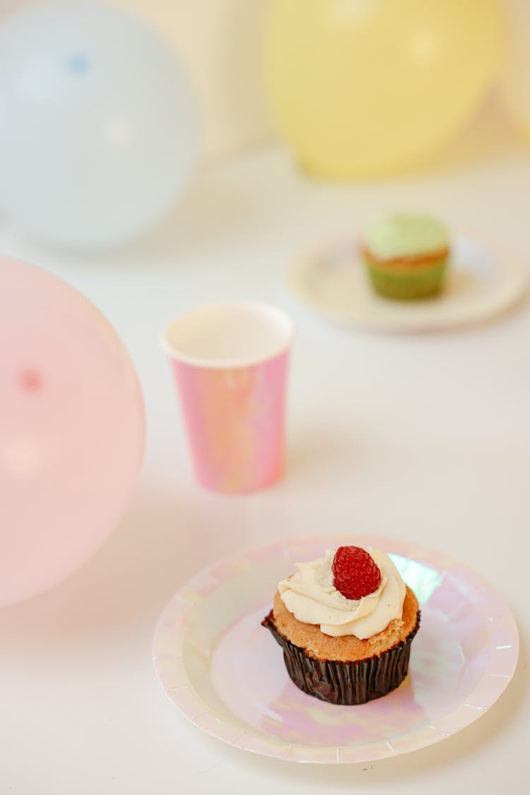 Birthday Cupcakes And Balloons