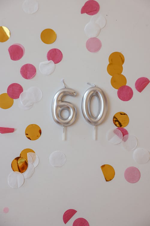 Foto profissional grátis de 60, aniversário, balões