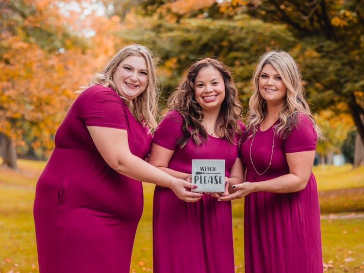 Women In Matching Dresses