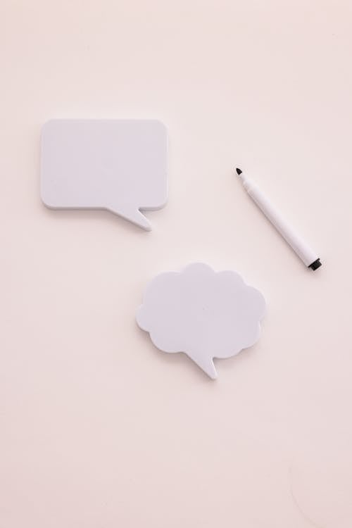 Free A Marker and Thought Bubbles Stock Photo