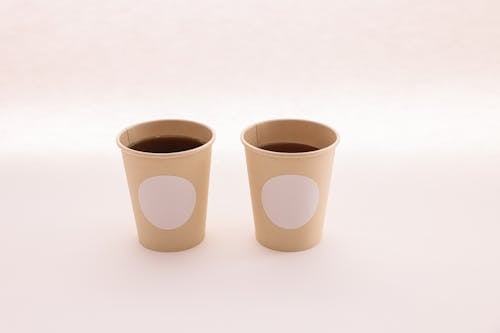 Disposable Cups Filled With Coffee