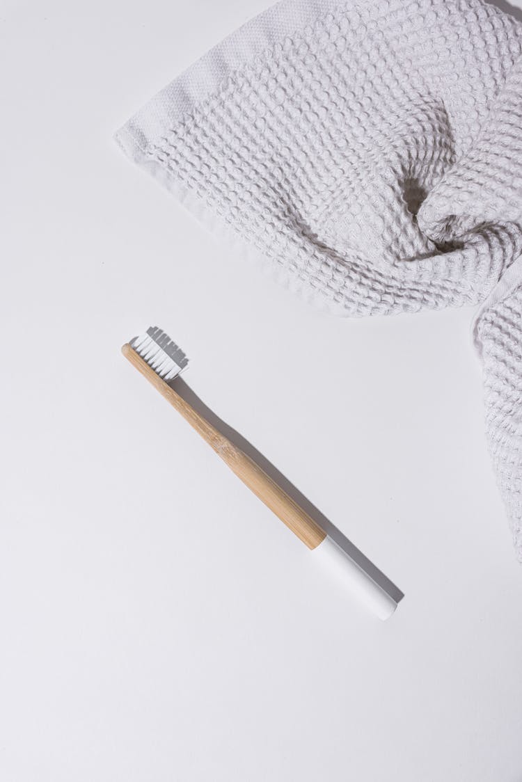 Wooden Toothbrush And Face Towel 