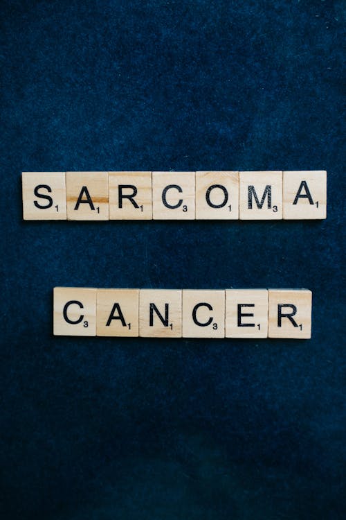 Sarcoma Cancer Text using Scrabble Tiles