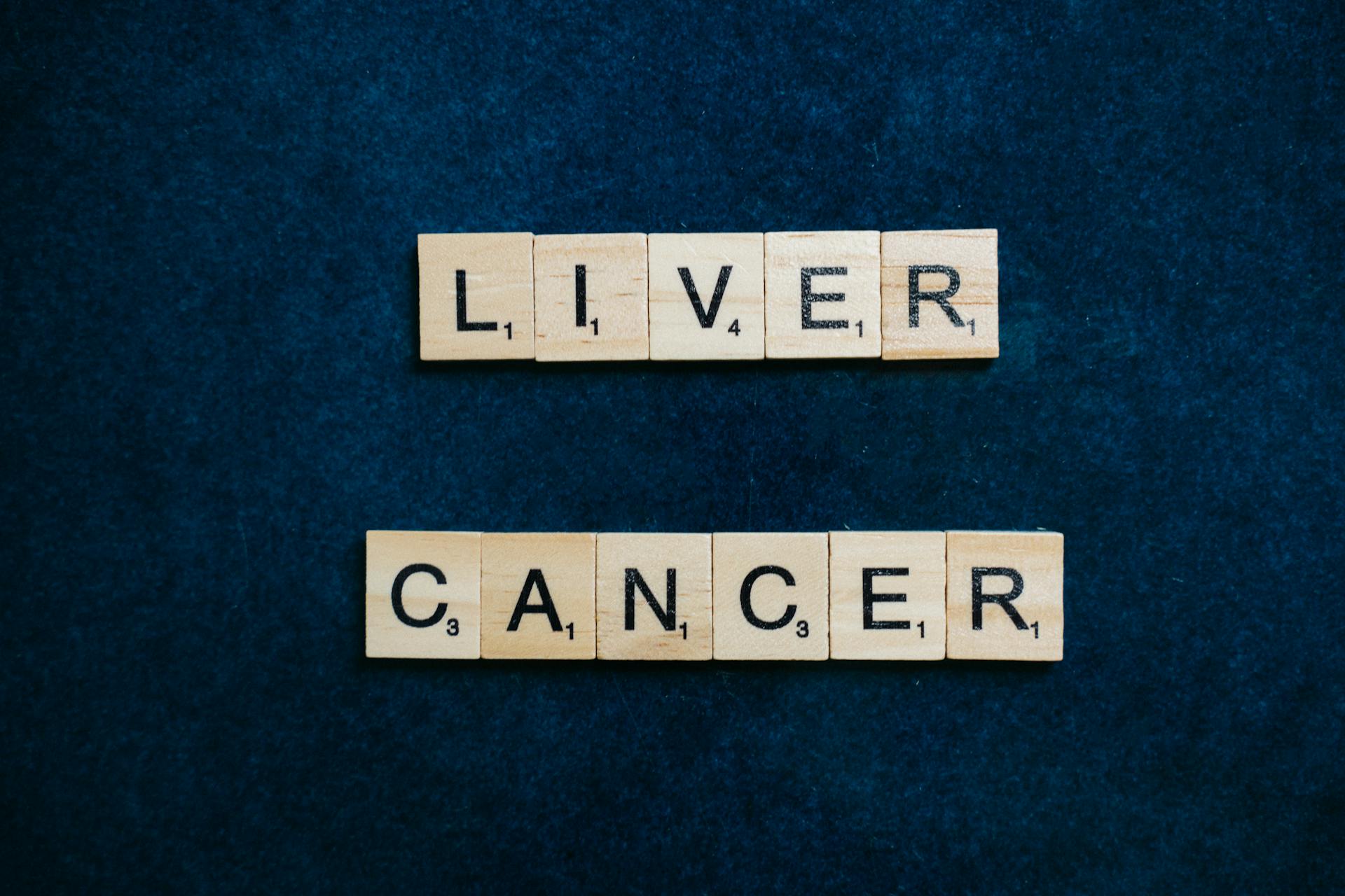 Liver Cancer Text using Scrabble Tiles