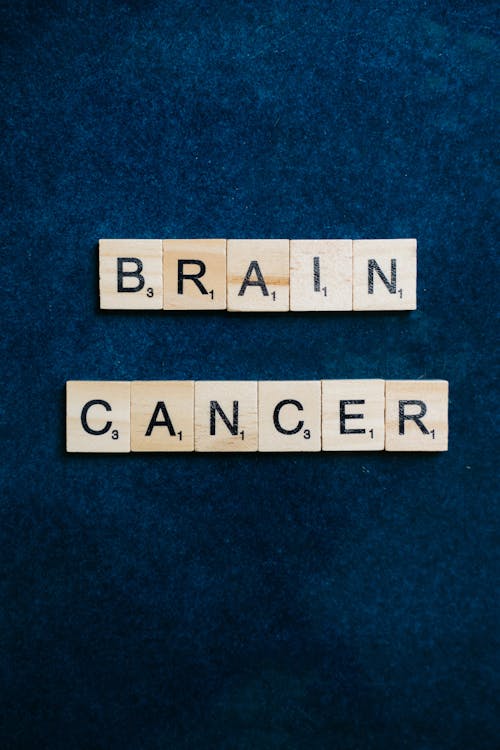 Free Brain Cancer Text using Scrabble Tiles Stock Photo