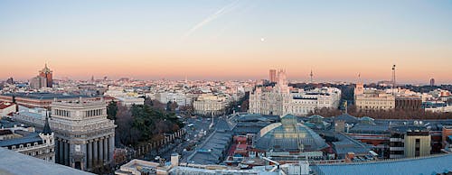 View of Madrid during Sunset