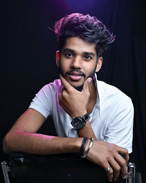 Portrait of a Young Handsome Brunette Man 