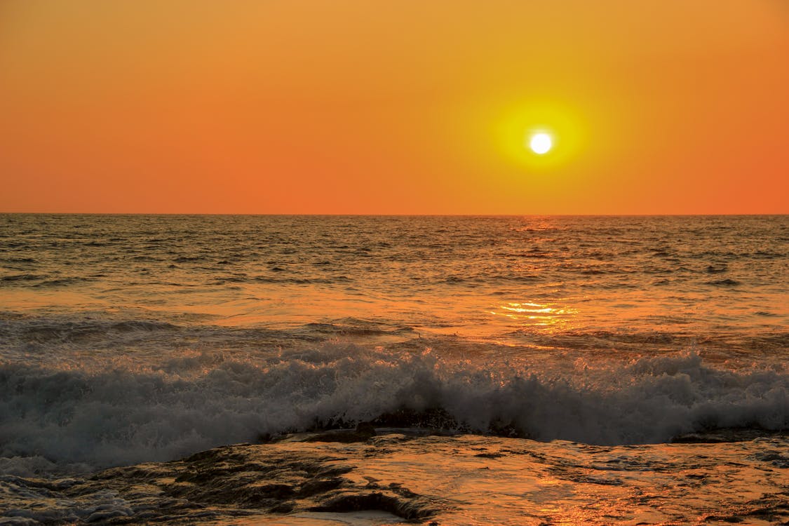 Kostnadsfri bild av bakgrund, gyllene timmen, hav